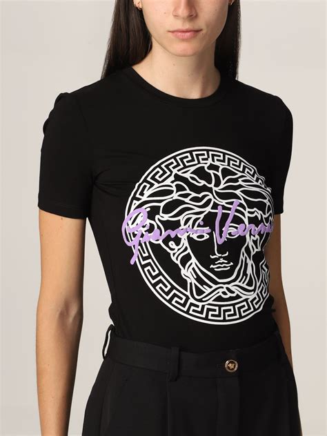 t shirt versace ragazza|versace tee shirts women.